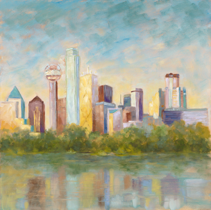 dallas skyline painting